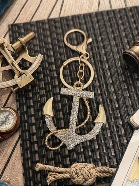Blingy Anchor Bag Charm